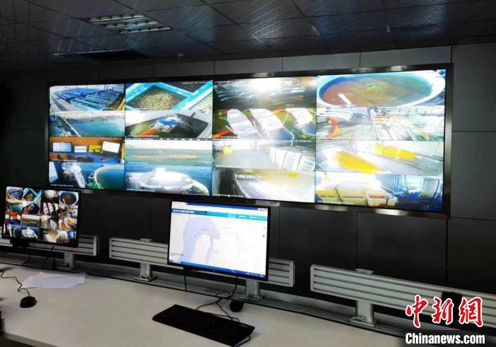 資料圖為生產平臺實時監(jiān)控視頻實現高速率、低時延回傳?！∏嗪Ｒ苿雍Ｄ戏止竟﹫D