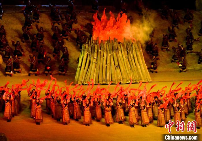 3月17日，西藏拉薩，《文成公主》大型史詩劇演出現(xiàn)場?！±盍?攝