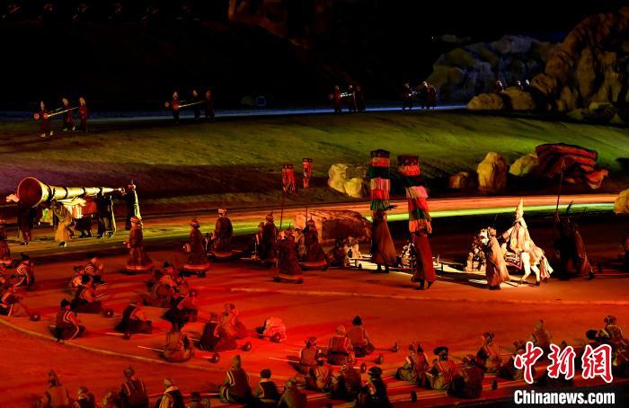 3月17日，西藏拉薩，《文成公主》大型史詩劇演出現(xiàn)場?！±盍?攝